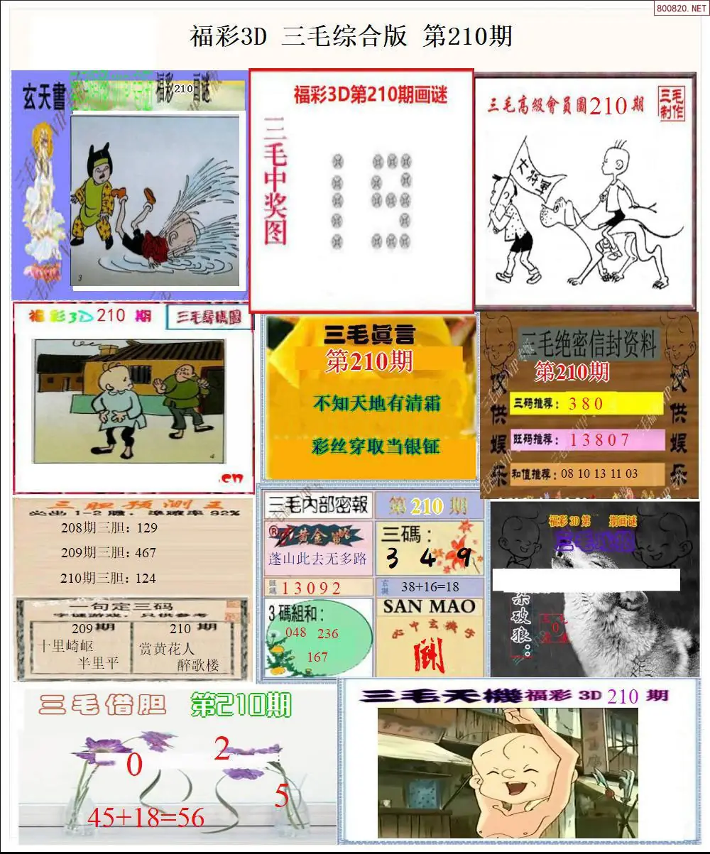 A21三毛全图打印版