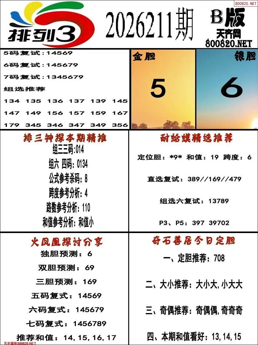 排三专家推荐B版