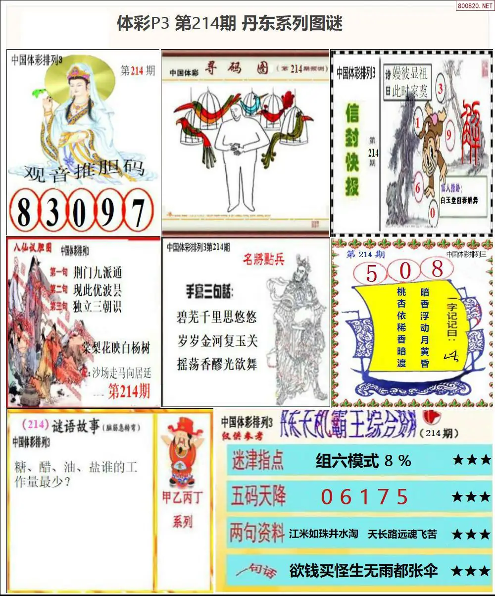 丹东P3系列图谜