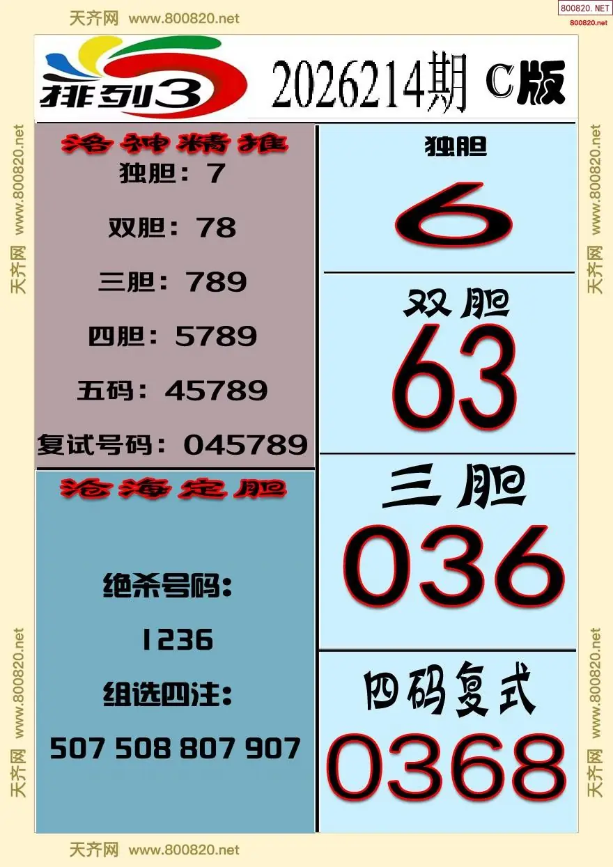 排三专家推荐C