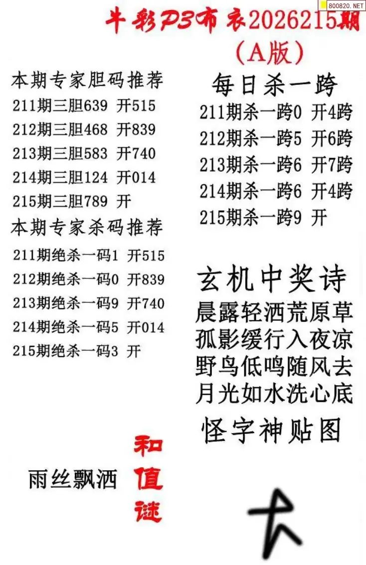 p3牛彩布衣A版
