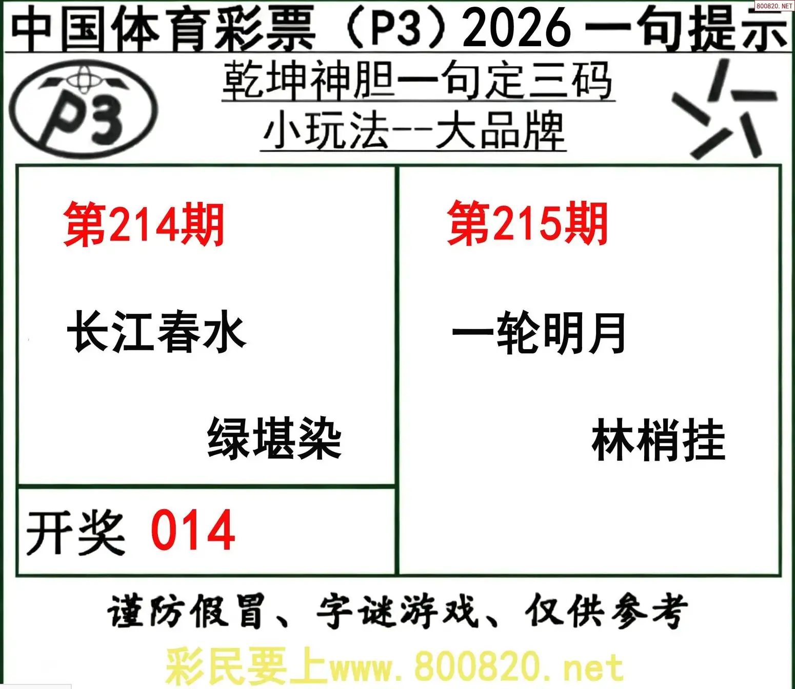乾坤一句定三码