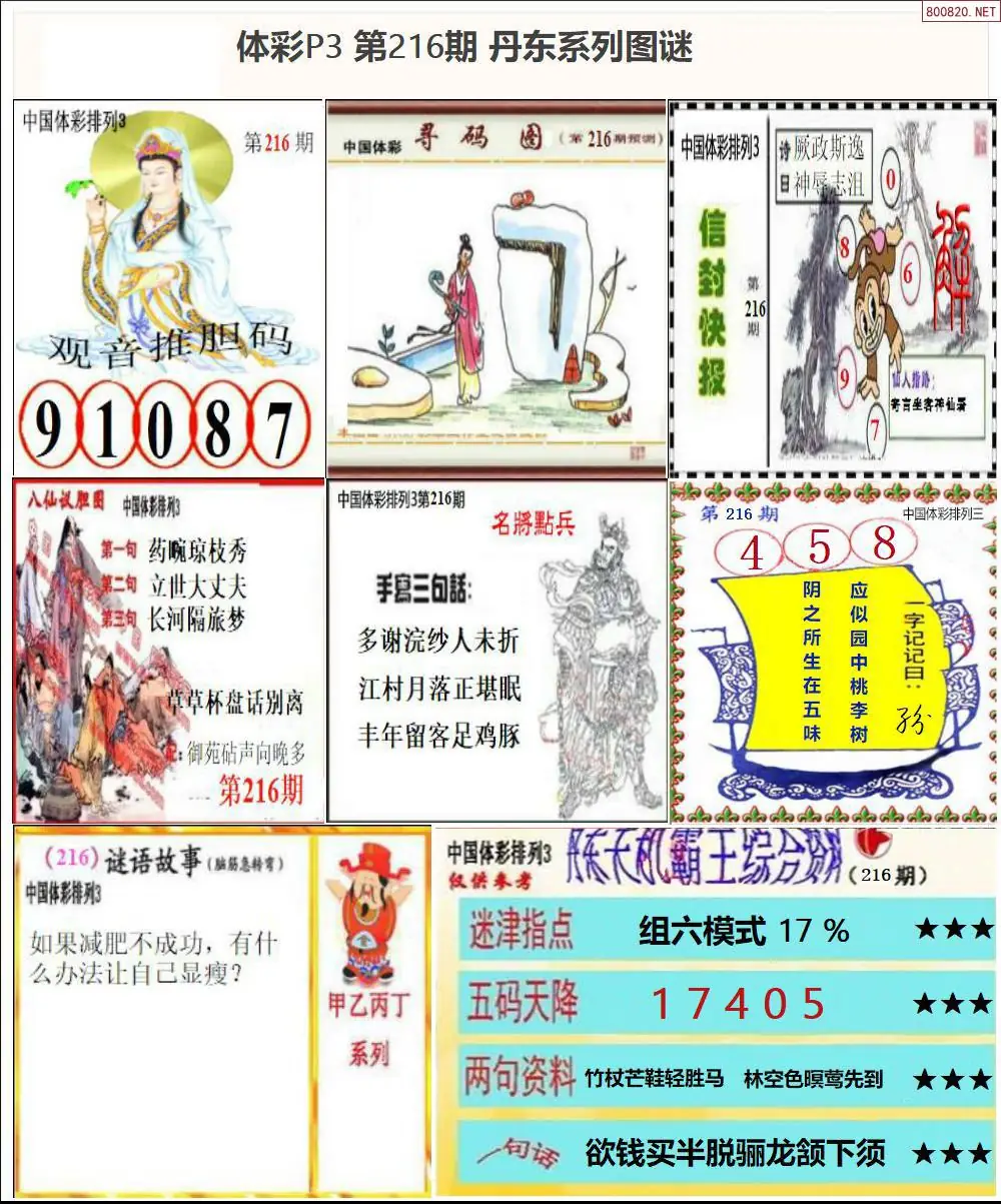 丹东P3系列图谜