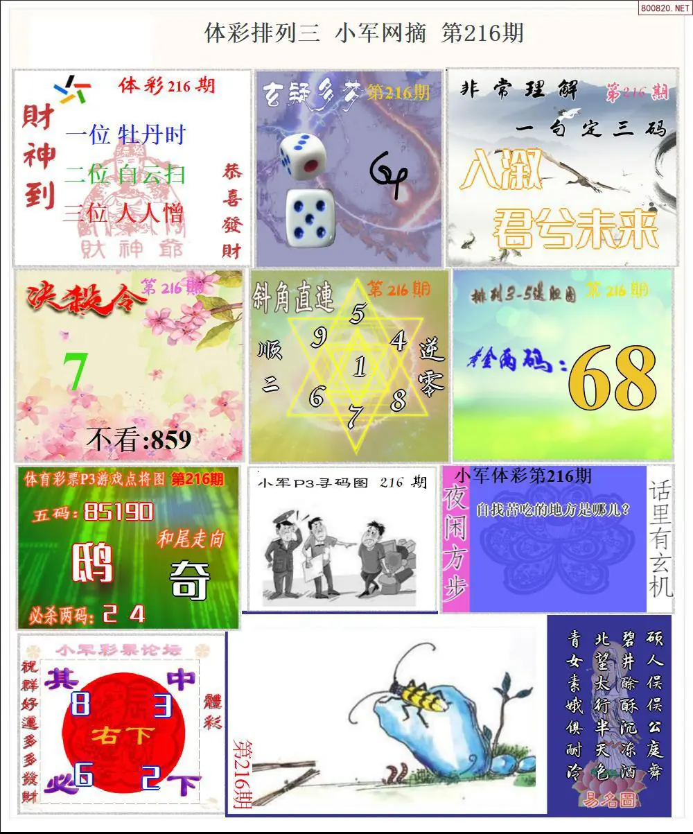 体彩P3小军网摘版