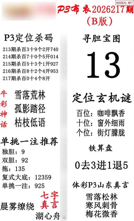 p3牛彩布衣B版