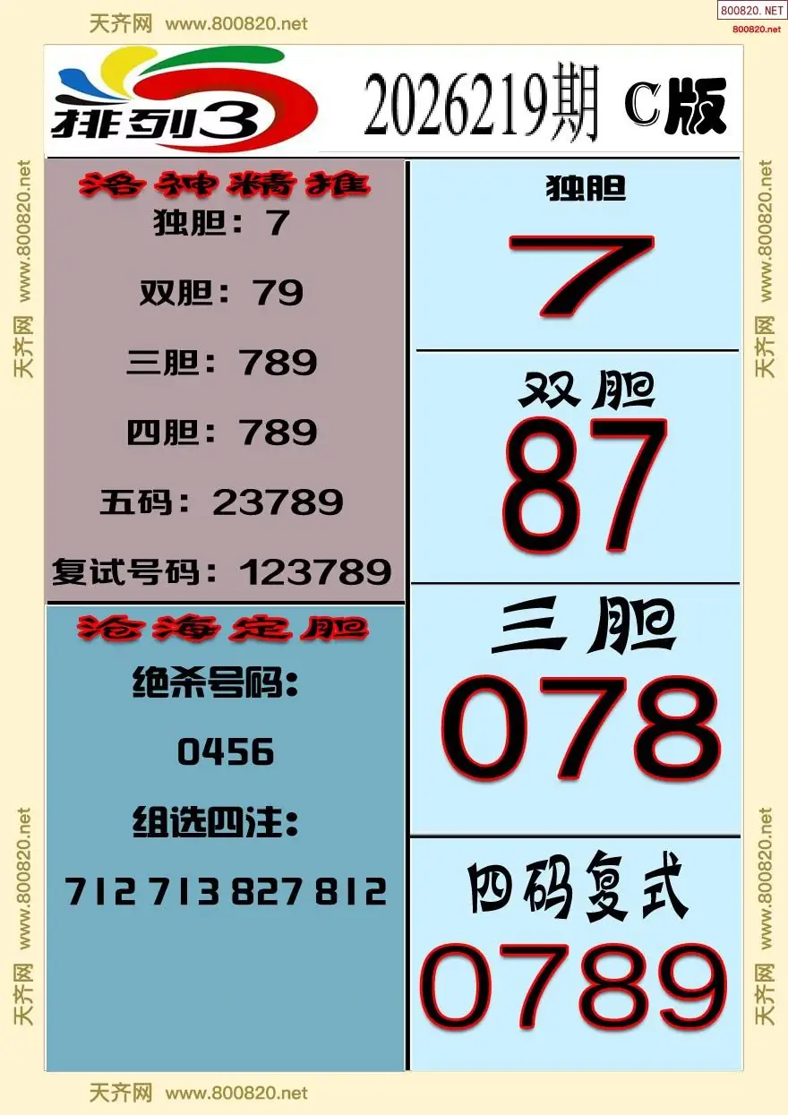 排三专家推荐C