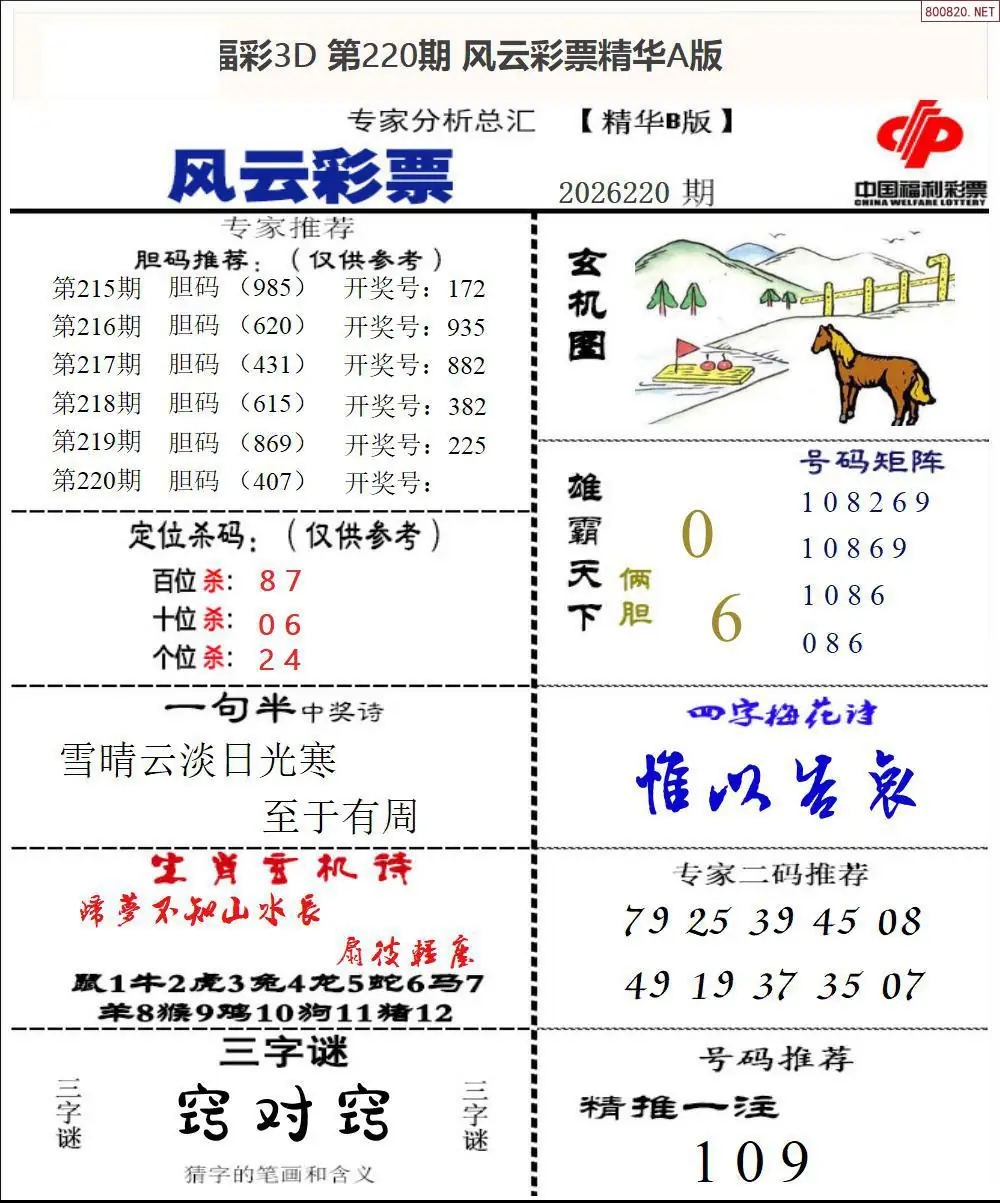 风云彩票精华B