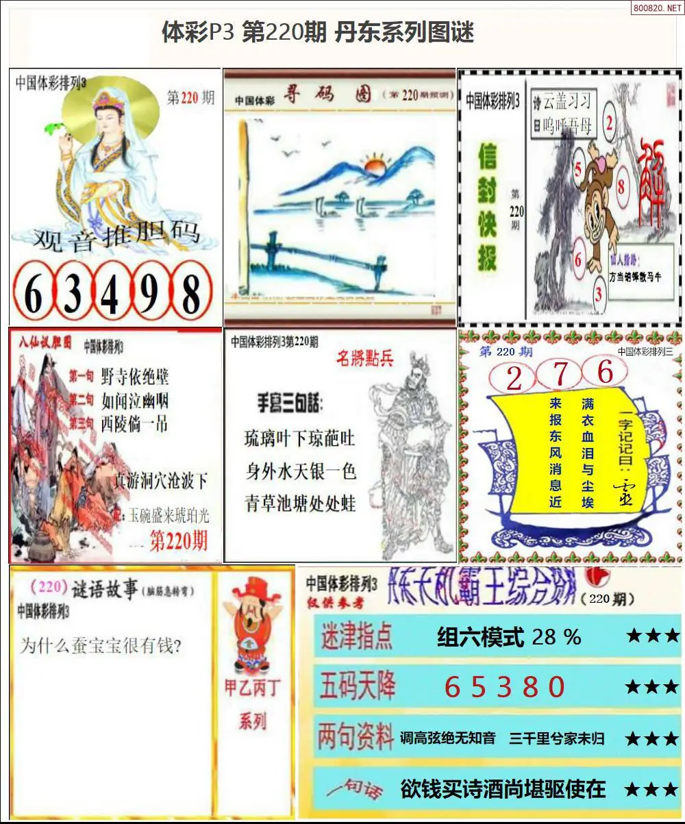 丹东P3系列图谜