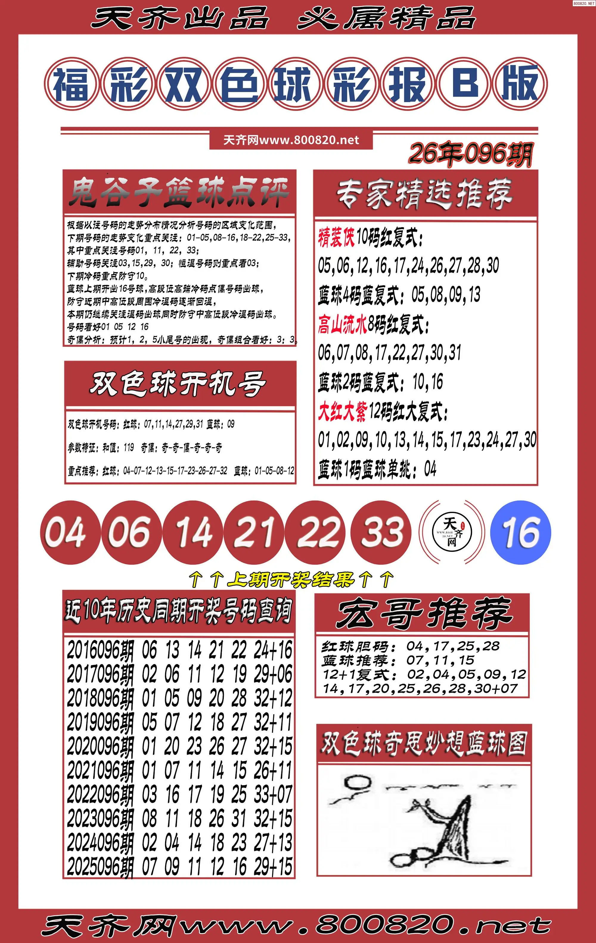 双色球彩报B版