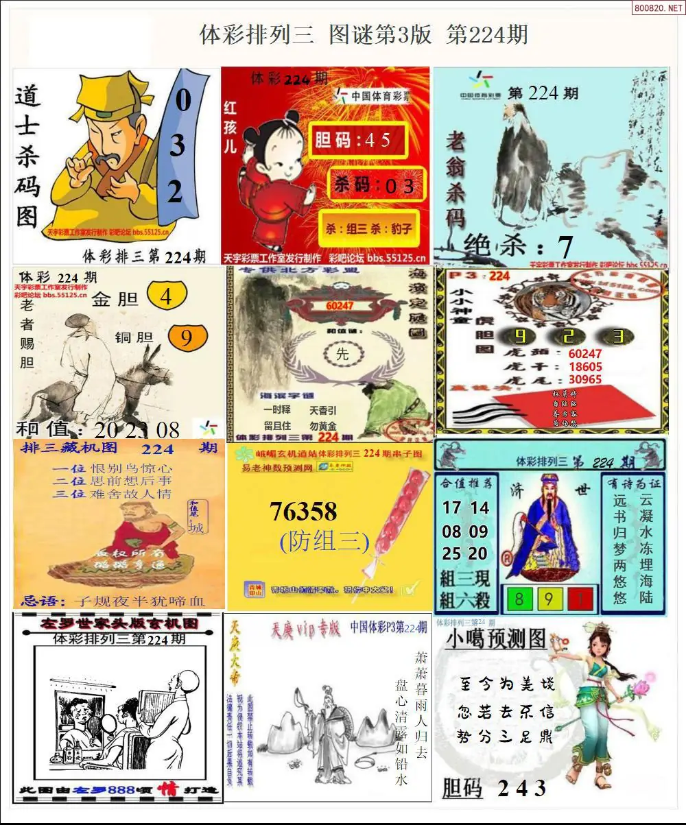 体彩p3图谜三版