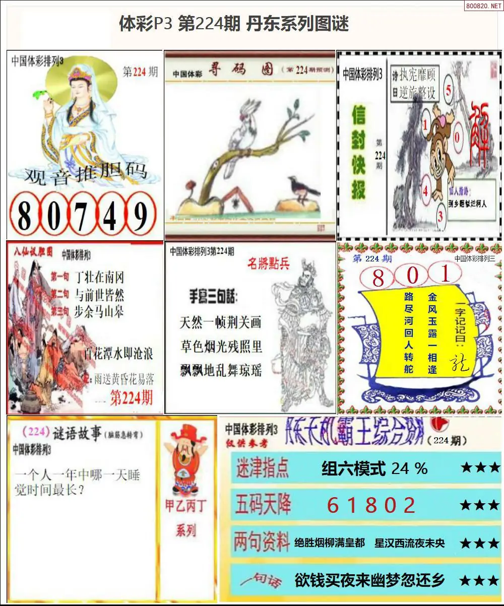 丹东P3系列图谜