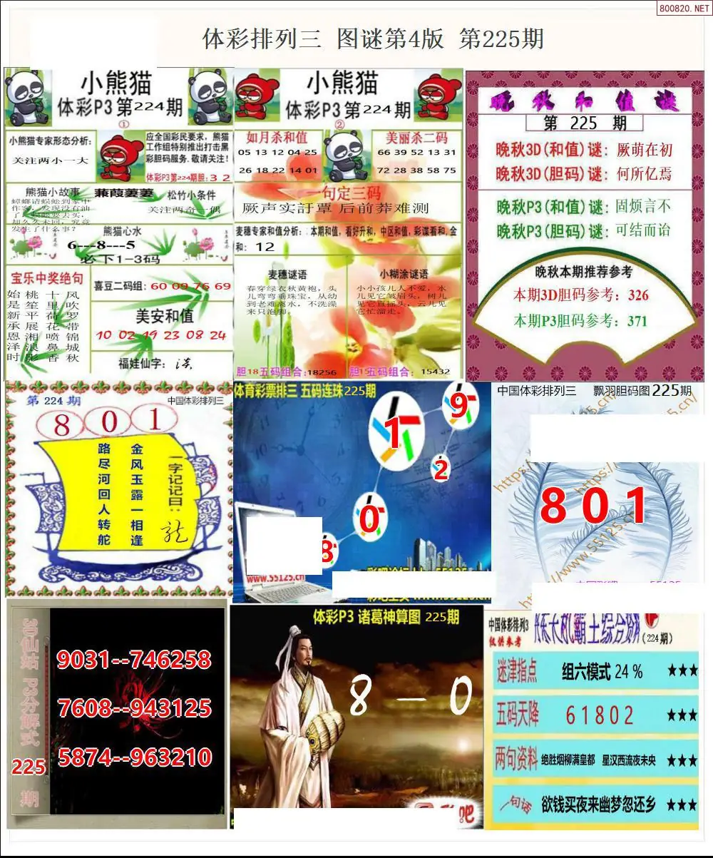 体彩p3图谜四版