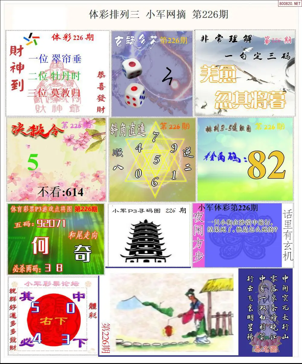 体彩P3小军网摘版