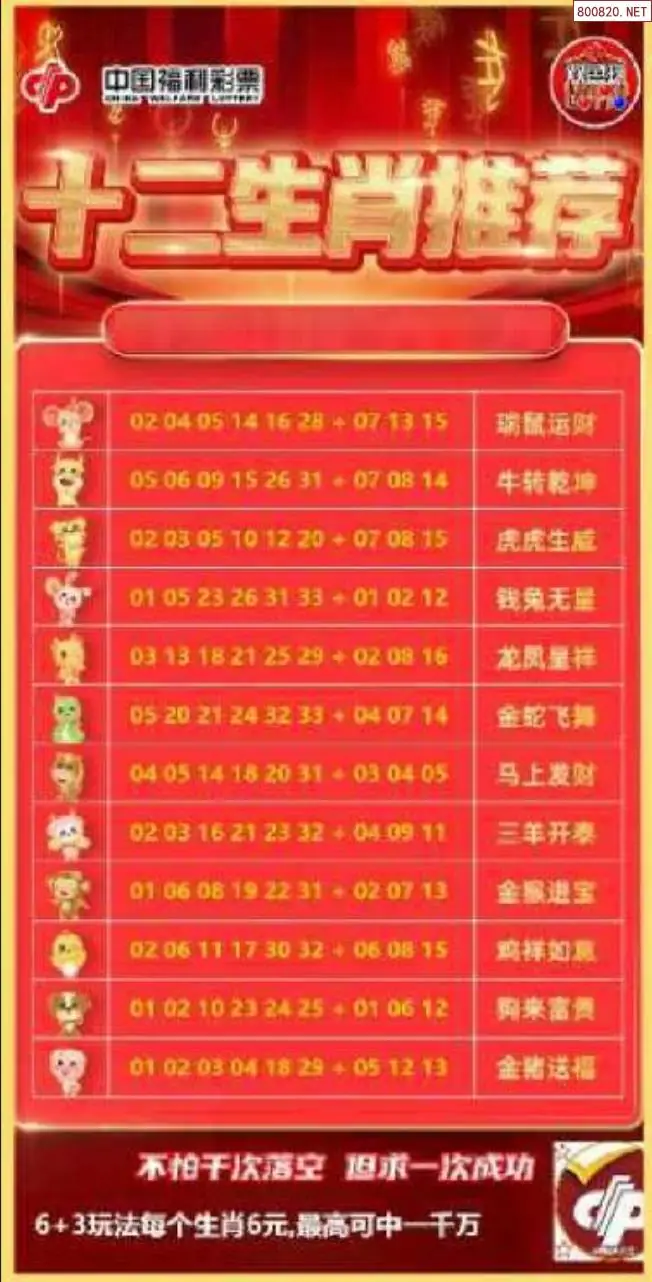 十二生肖推荐图