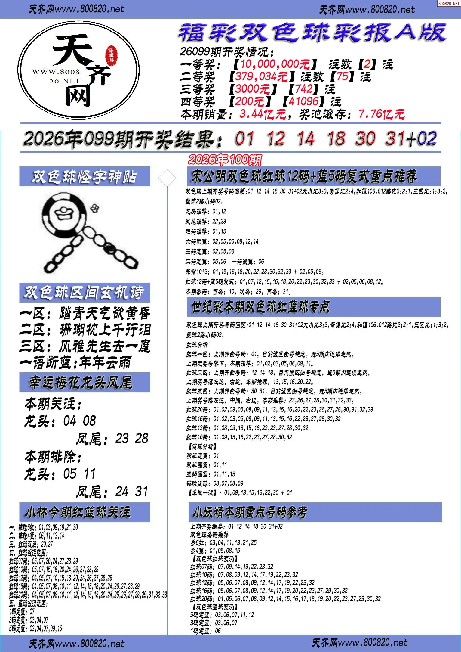 双色球彩报A版