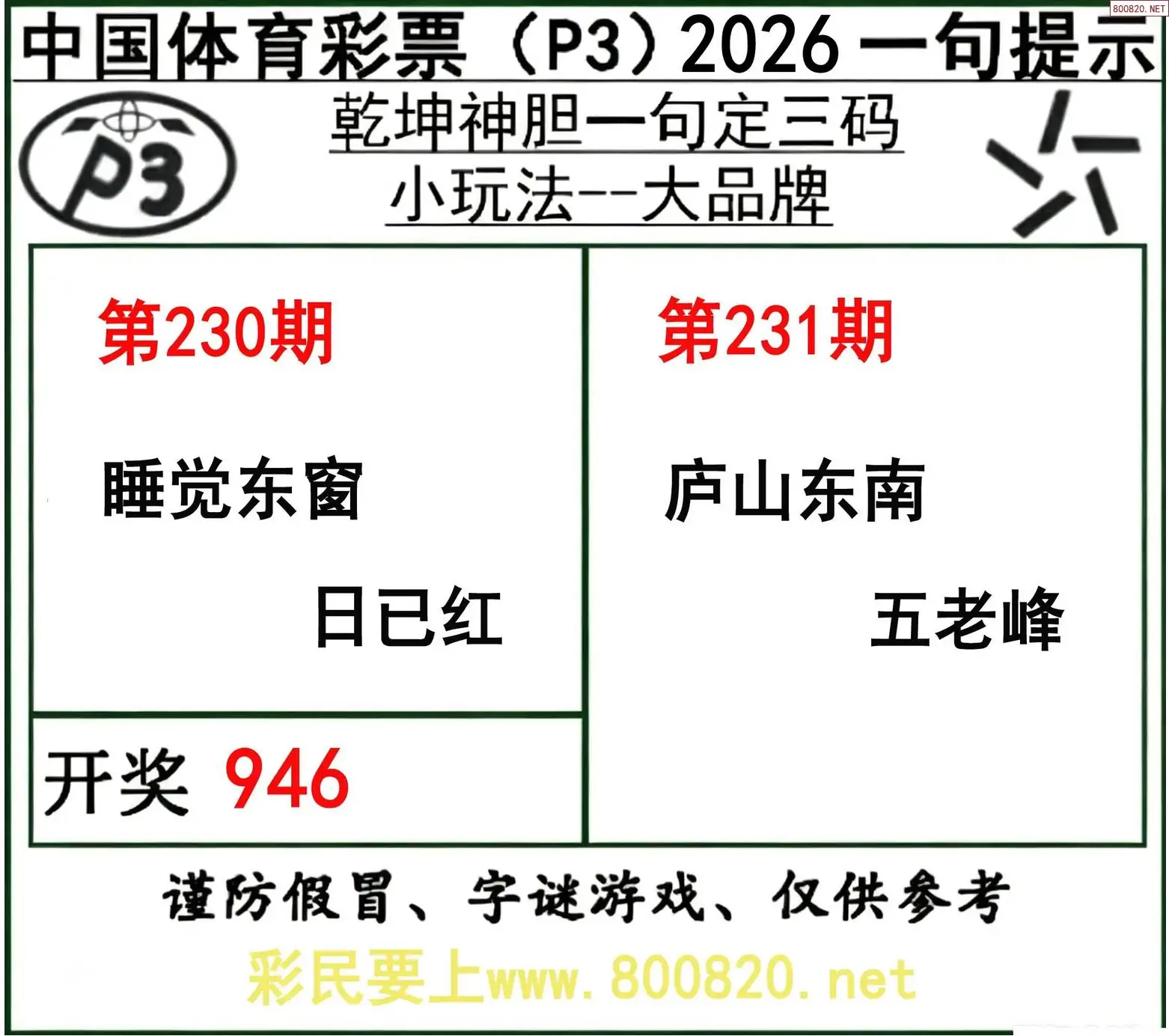 乾坤一句定三码