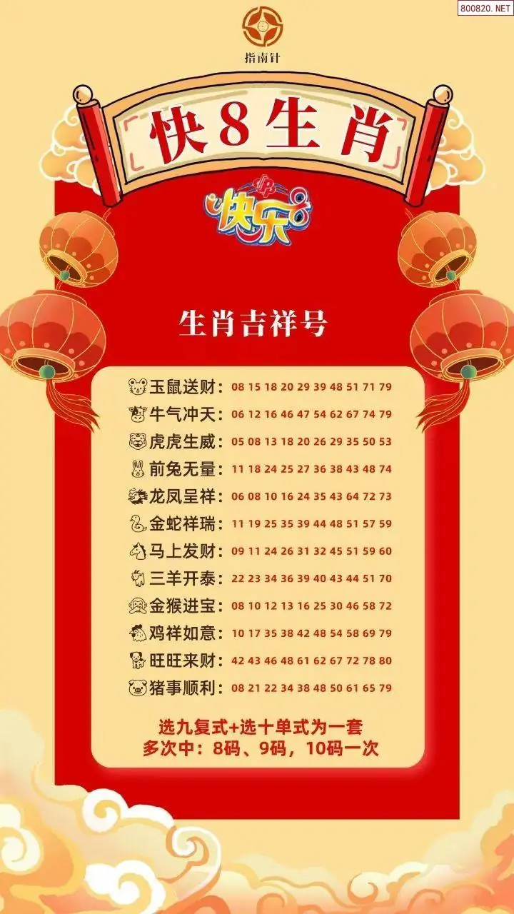 快乐8生肖幸运码