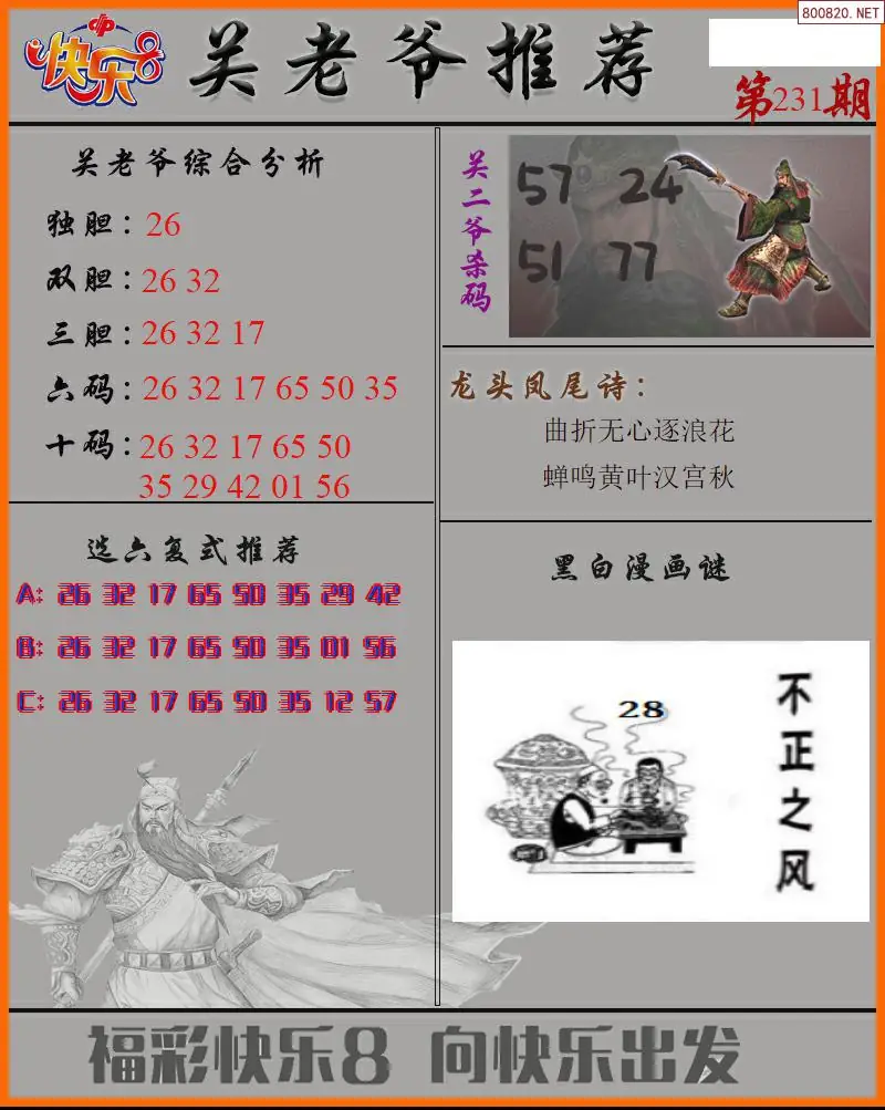 关二爷看彩
