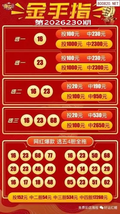 金手指选五四胆
