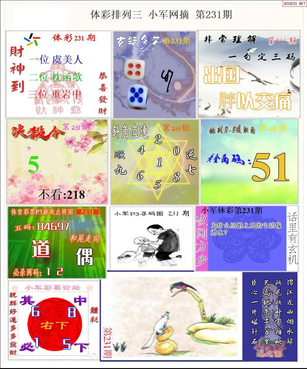 体彩P3小军网摘版