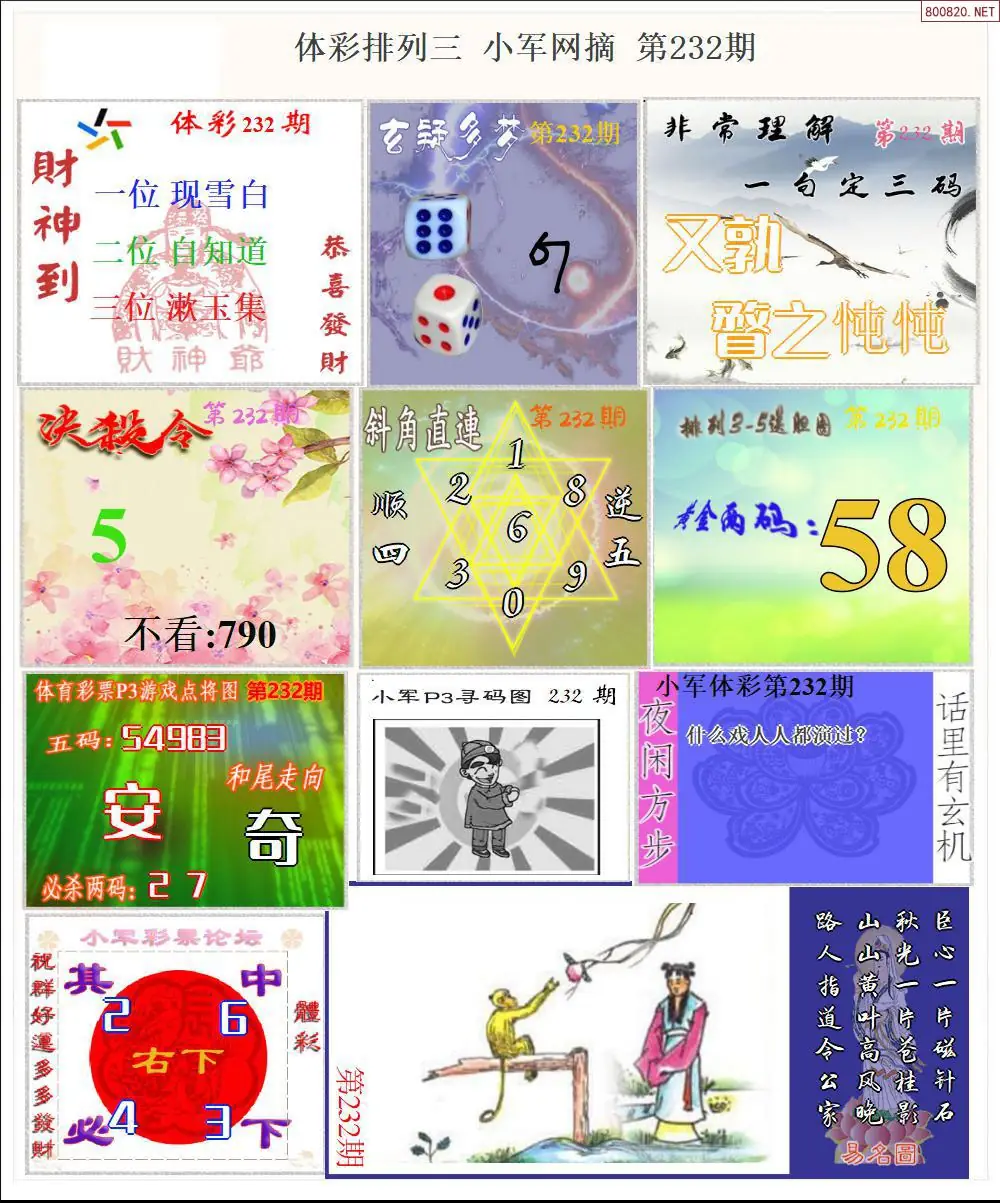 体彩P3小军网摘版
