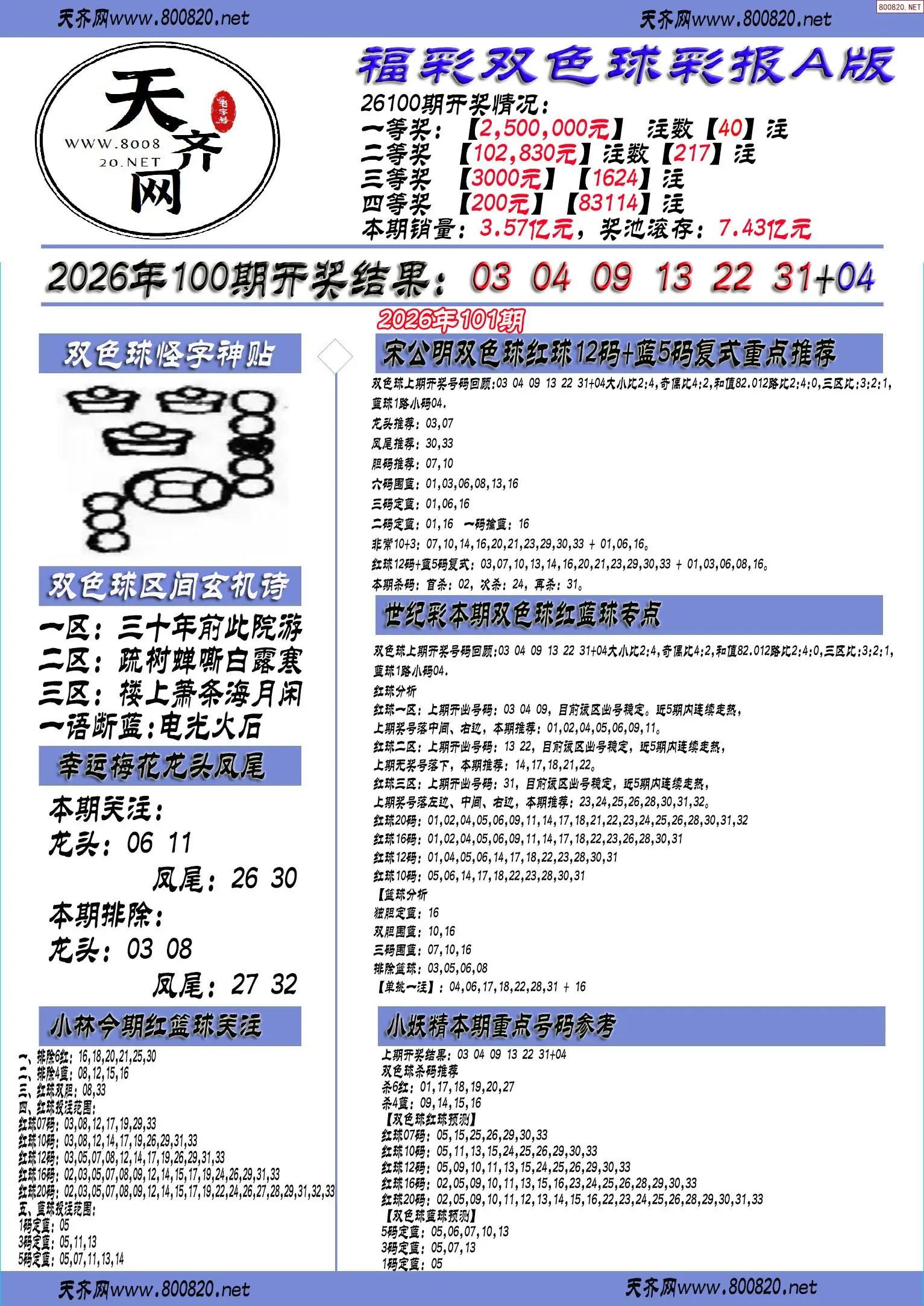 双色球彩报A版