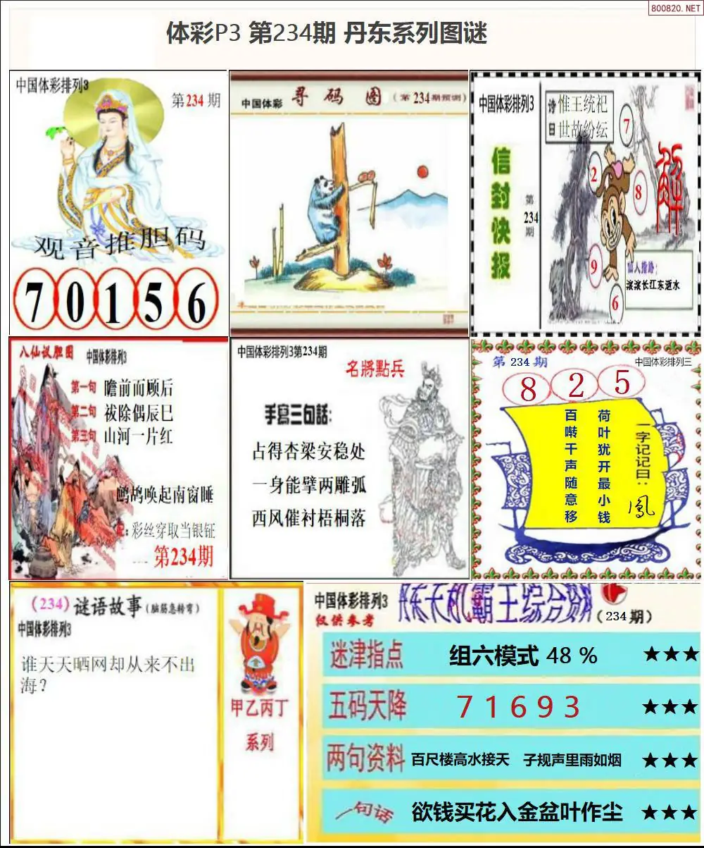 丹东P3系列图谜