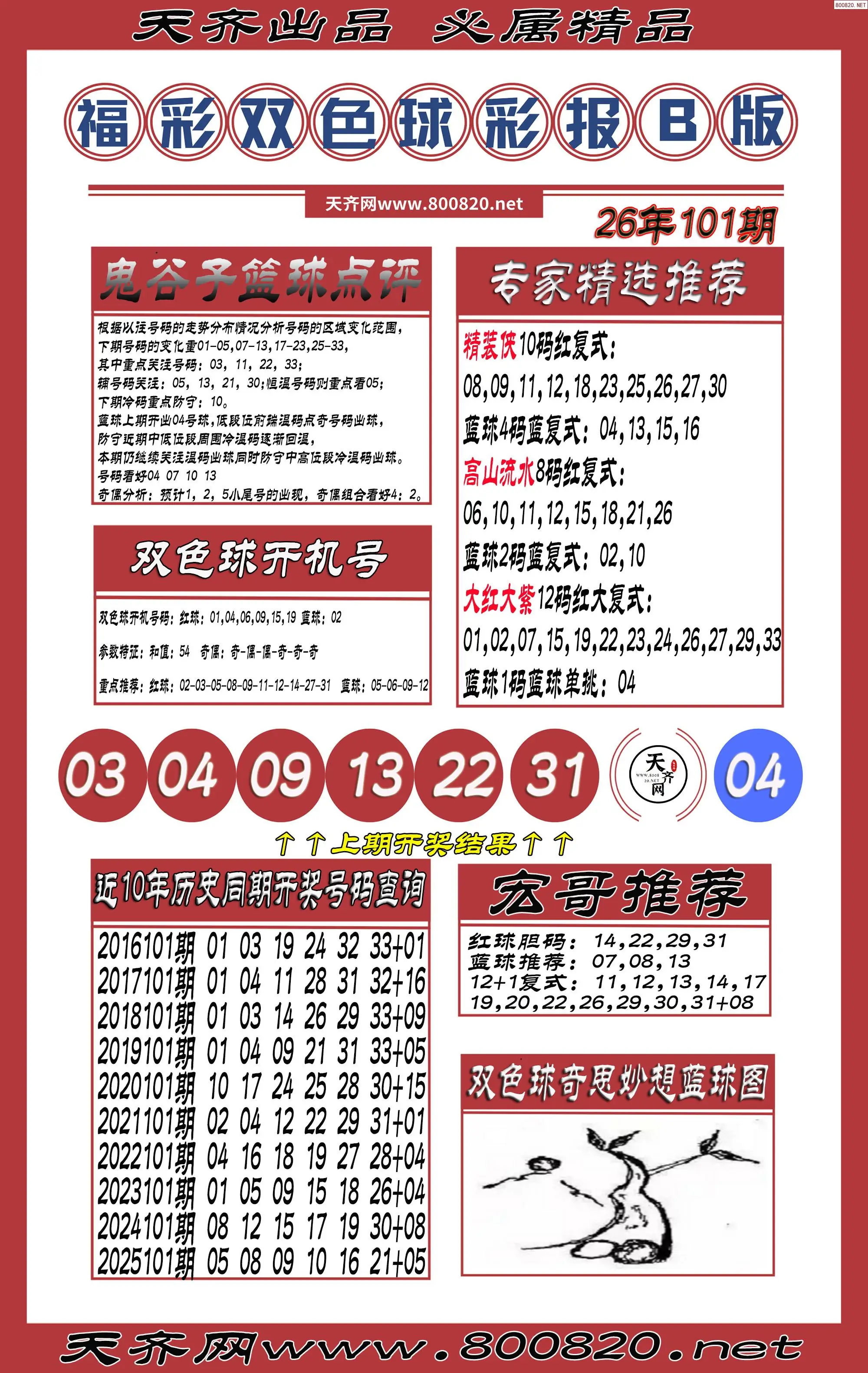 双色球彩报B版