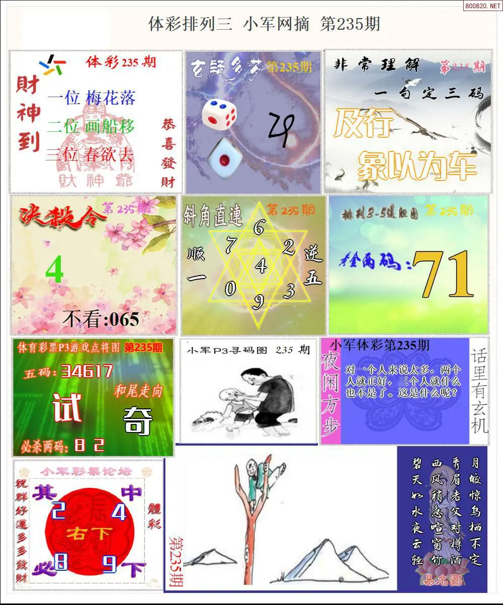 体彩P3小军网摘版