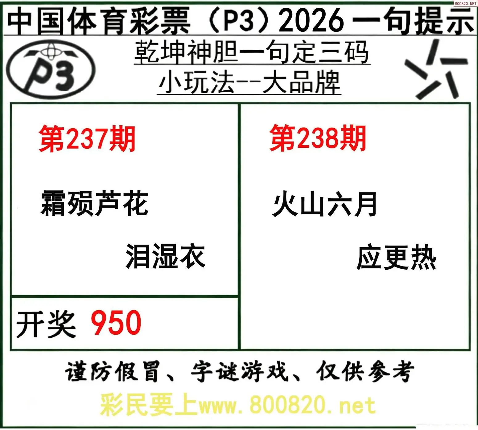 乾坤一句定三码
