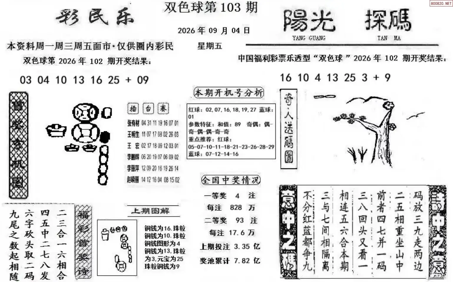 彩民乐+阳光探码图文版