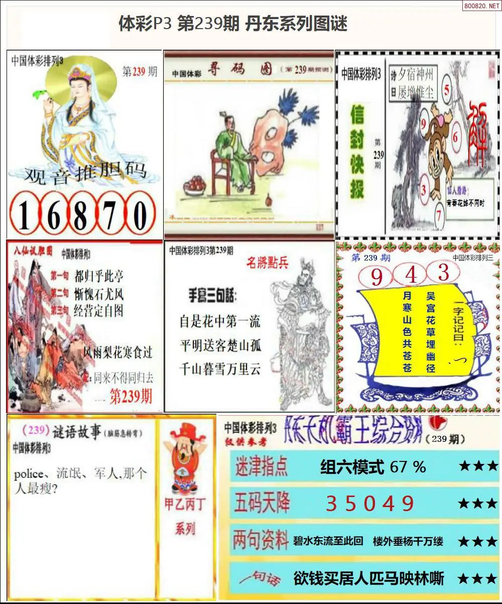 丹东P3系列图谜