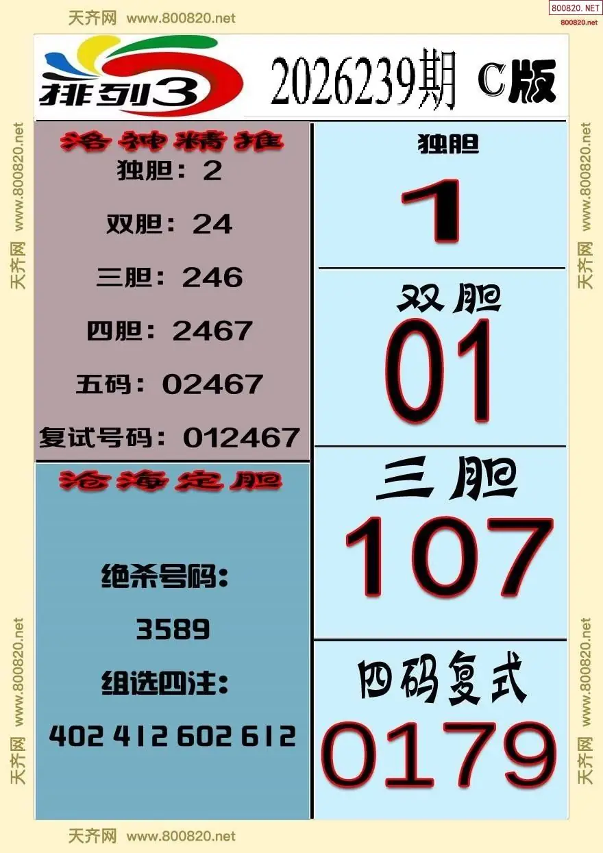 排三专家推荐C