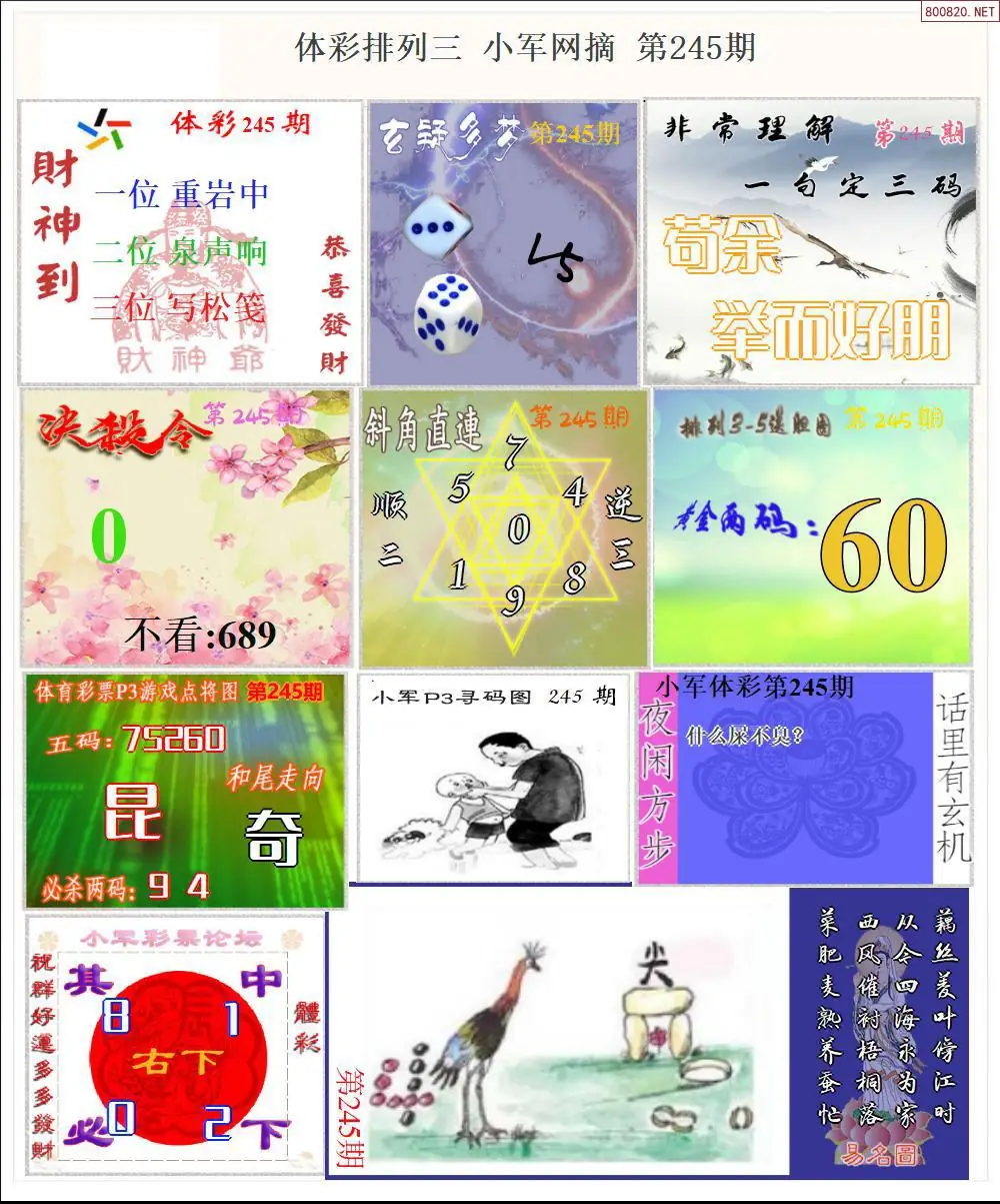 体彩P3小军网摘版