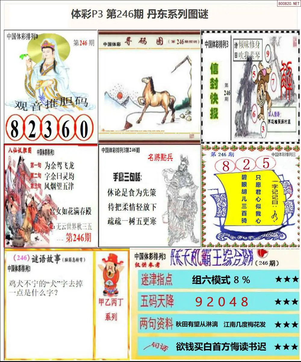 丹东P3系列图谜