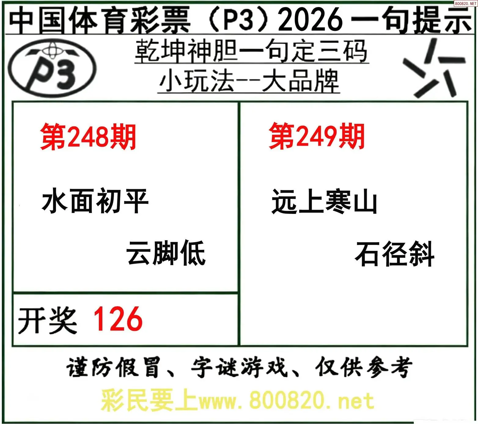 乾坤一句定三码