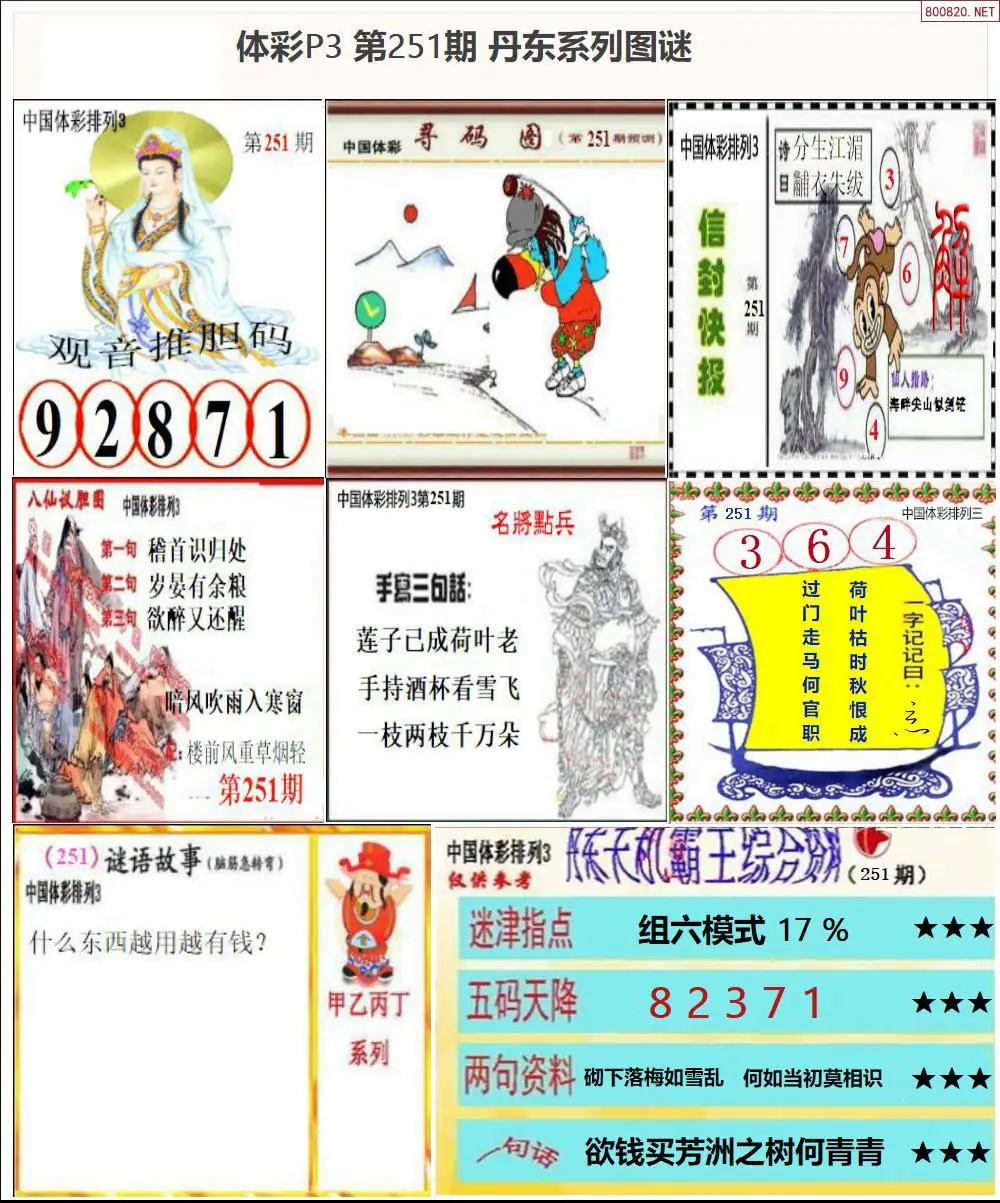丹东P3系列图谜