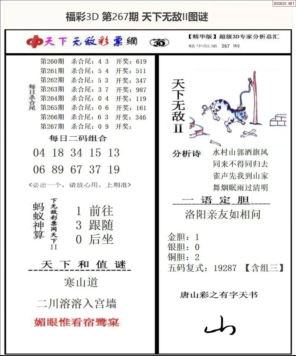 A1803D天下荐彩2