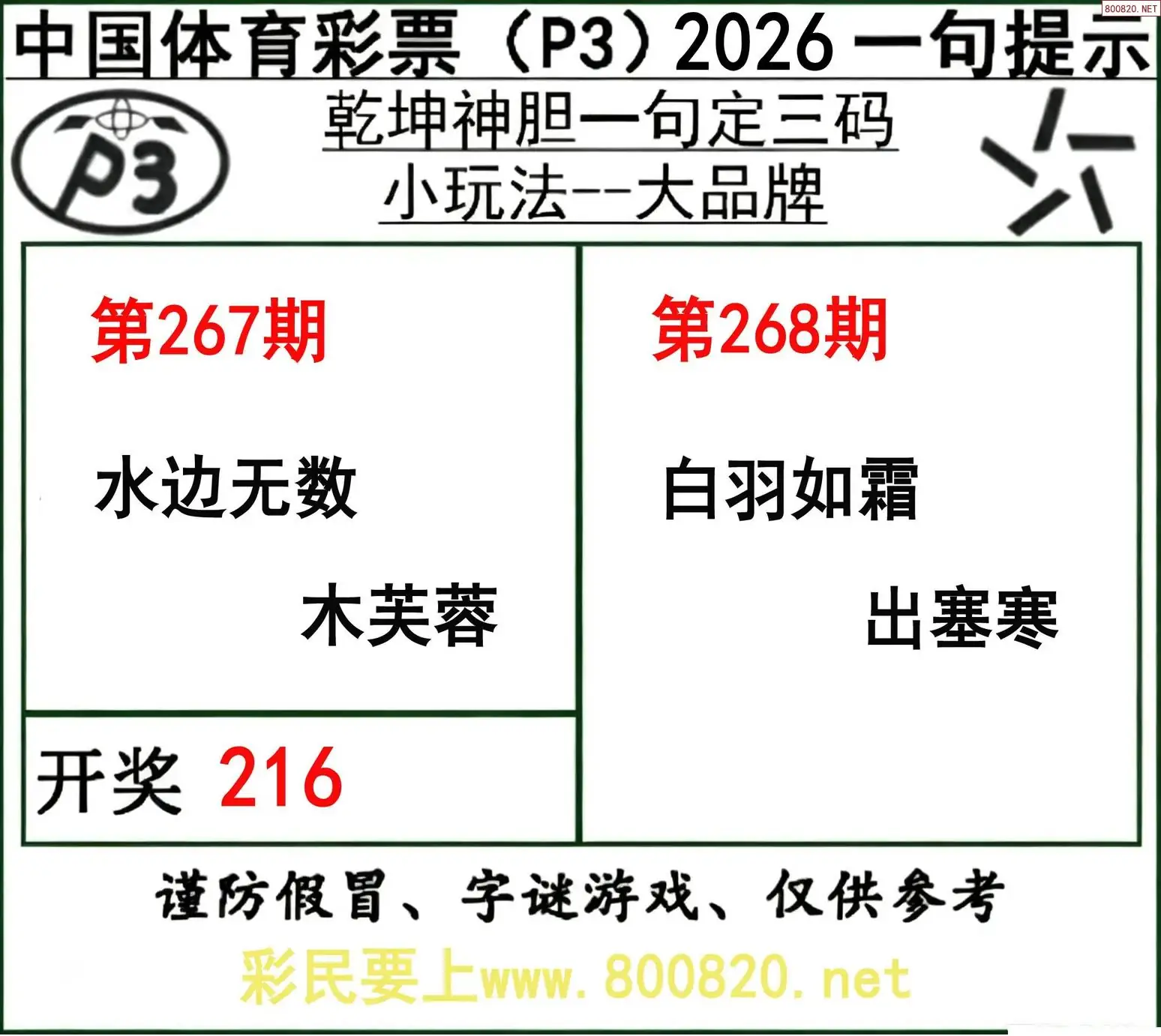 乾坤一句定三码