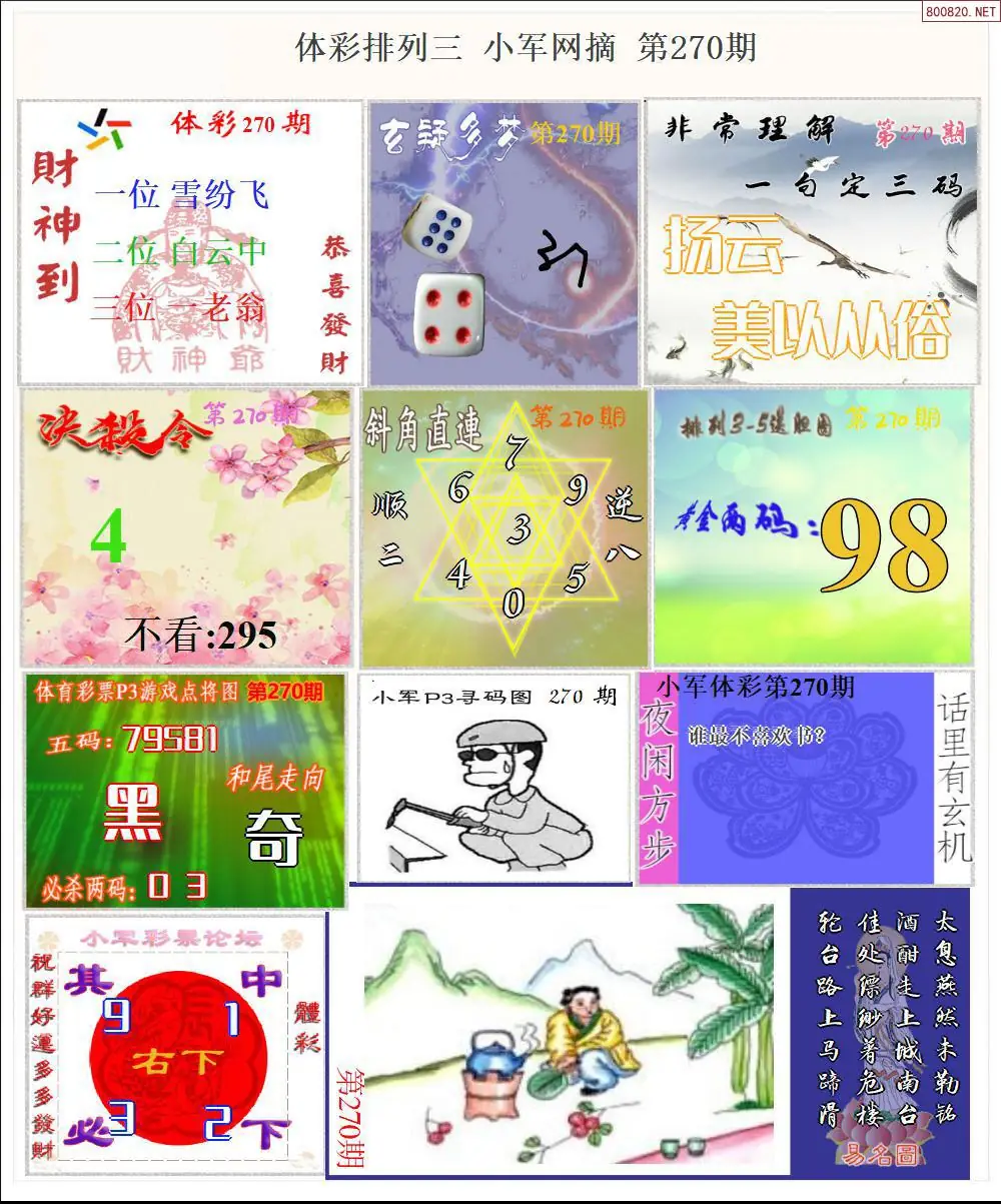 体彩P3小军网摘版