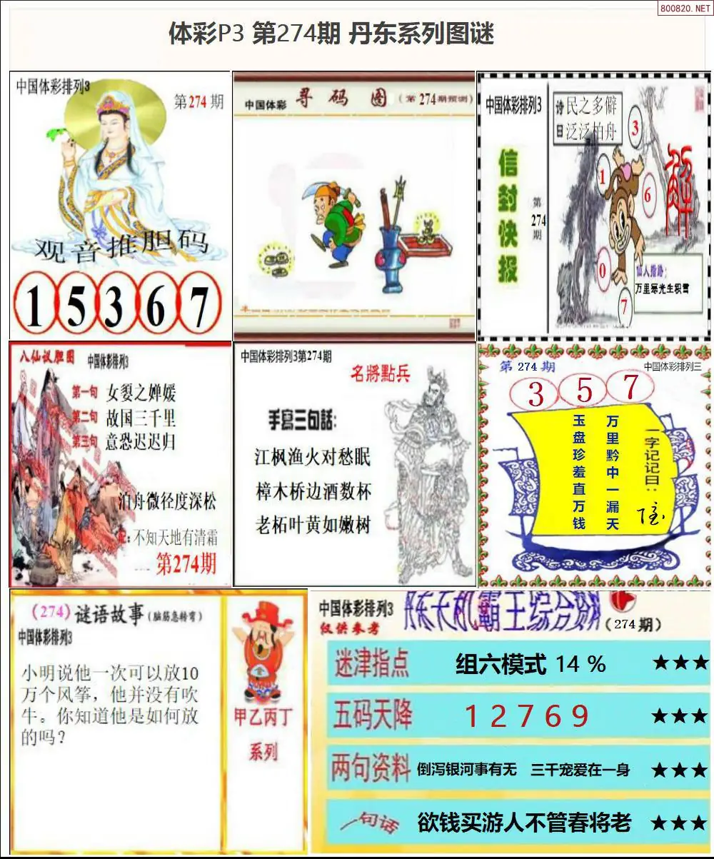 丹东P3系列图谜