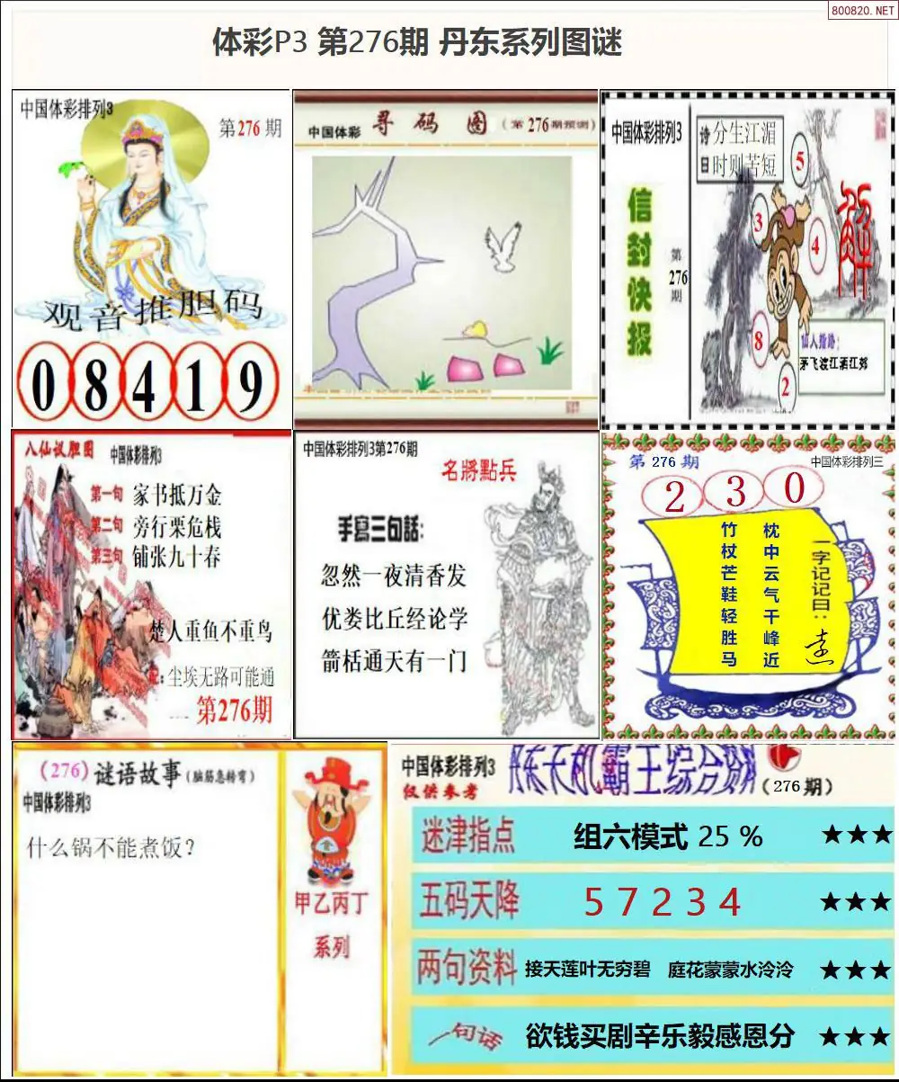 丹东P3系列图谜