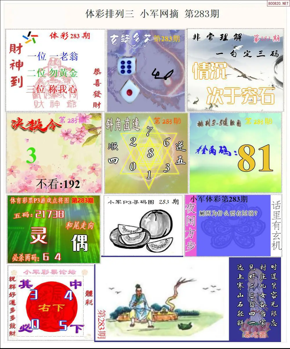 体彩P3小军网摘版